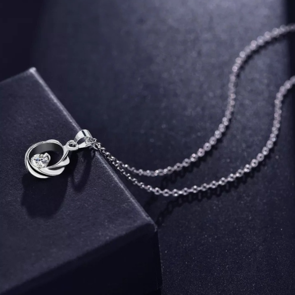 Set lantisor cu pandantiv si cercei cu cristale, ADM, luxury, deosebit [2]