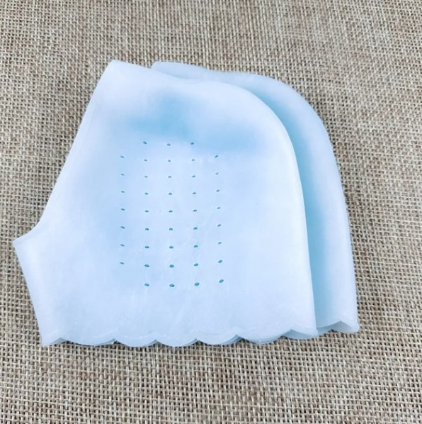 Set pernute din silicon cu gel protector si hidratant pentru calcaie, GMO, Heel Socks, roz [4]