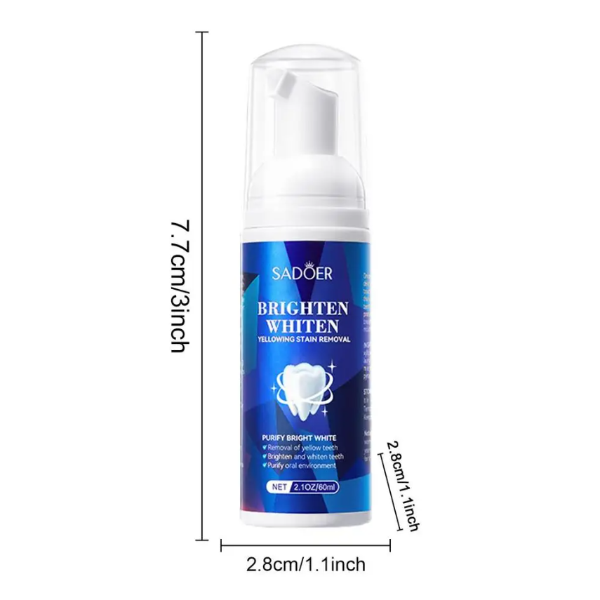 Spumă pentru Albire și Detoxifiere Dentară, CRM, Brighten Whiten, 60 ml [10]