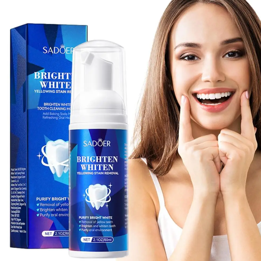 Spumă pentru Albire și Detoxifiere Dentară, CRM, Brighten Whiten, 60 ml [2]