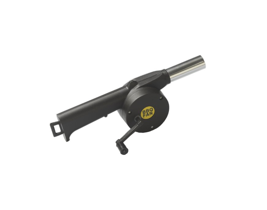 Suflanta manuală pentru grătar, 25 cm, plastic și oțel, neagră [5]