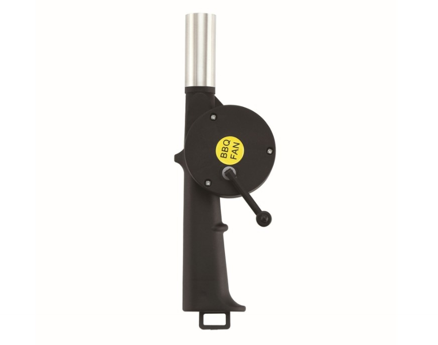 Suflanta manuală pentru grătar, 25 cm, plastic și oțel, neagră [2]