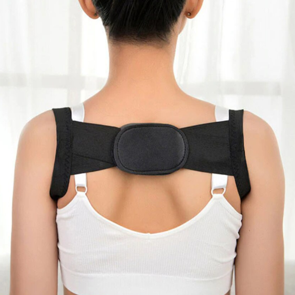 Suport pentru corectare postura, CRM, ajutor pentru spate si umeri, reglabil, negru [4]