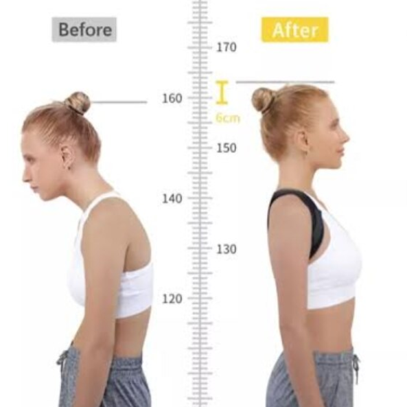 Suport pentru corectare postura, CRM, ajutor pentru spate si umeri, reglabil, negru [2]