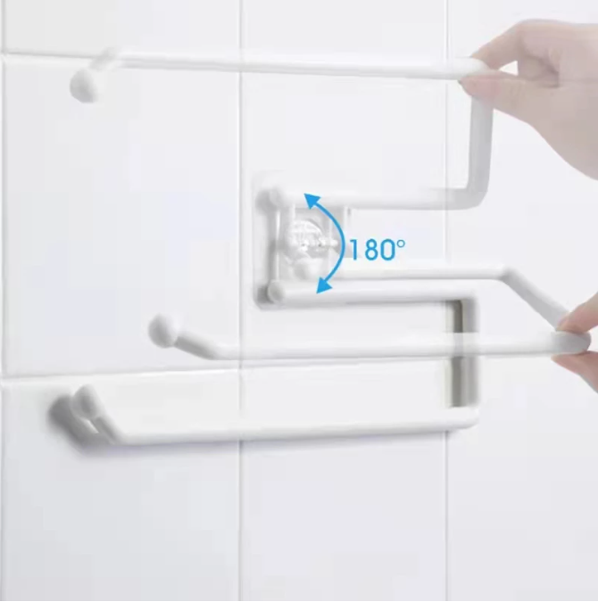 Suport pentru prosoape de bucatarie, EVNC, Paper Roll Holder, sistem dublu adeziv [5]