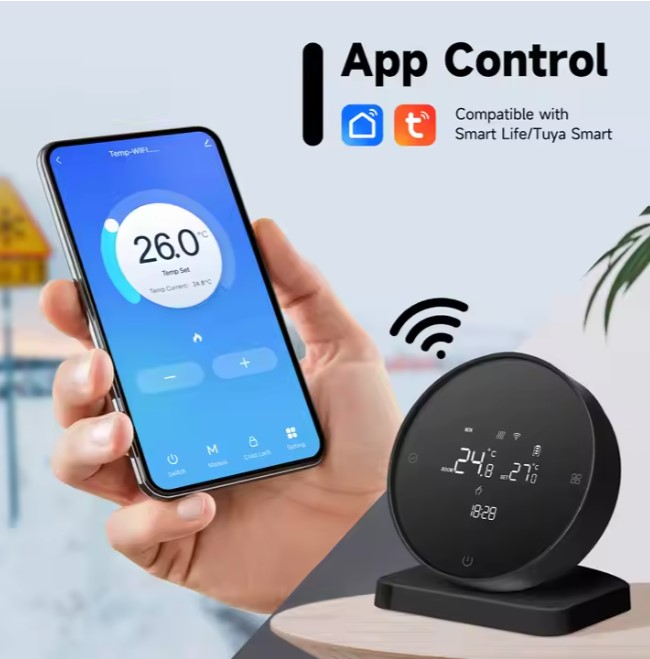 Termostat Wi-Fi BeOk BOT-R7B-X pentru Centrala pe Gaz – Control Aplicatie, Programare, Incarcare USB [5]