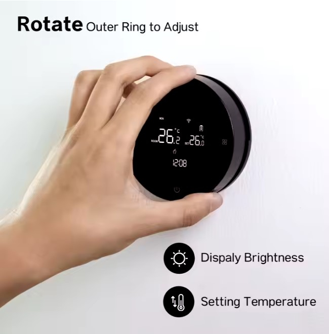 Termostat Wi-Fi BeOk BOT-R7B-X pentru Centrala pe Gaz – Control Aplicatie, Programare, Incarcare USB [2]