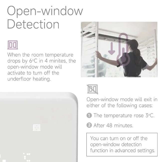 Termostat pentru centrala pe gaz si incalzirea in pardoseala prin apa BeOk TGM50-Wifi-WPB [5]