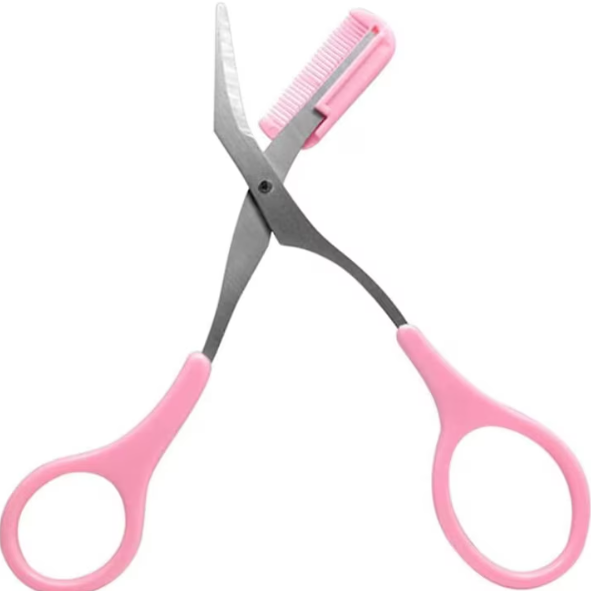 Trimmer Manual pentru Sprâncene, CRM, Design Foarfecă, Roz [4]