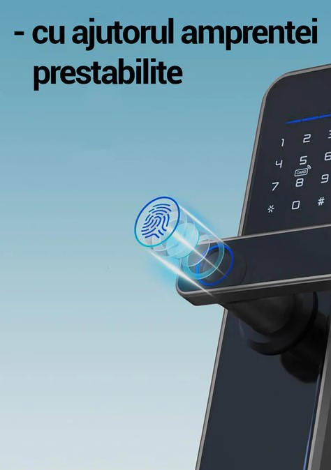 Yala inteligenta BBDHOME – Smart Lock cu amprenta, cod, card, cheie si Tuya APP [13]
