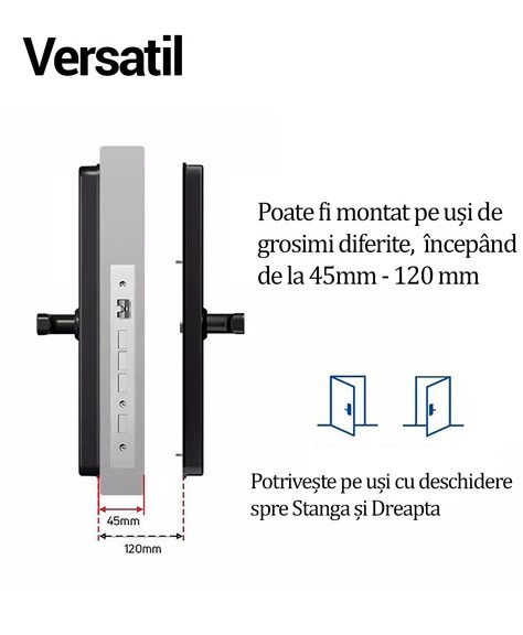 Yala inteligenta BBDHOME – Smart Lock cu amprenta, cod, card, cheie si Tuya APP [7]