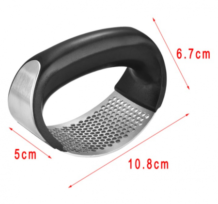 Presa pentru usturoi si ghimbir, EVNC, Garlic Crusher, din otel inoxidabil [6]