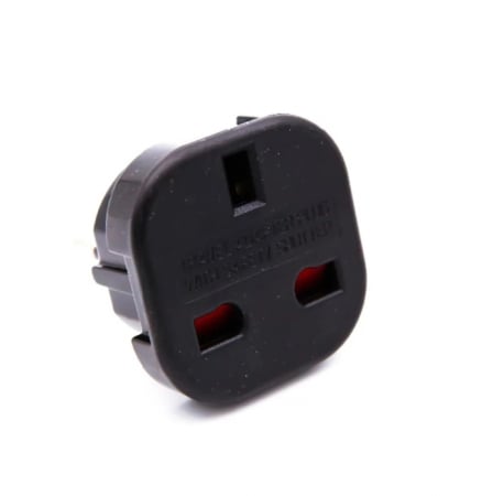 Adaptor de priza UK la priza EU, 240V, 10A, negru