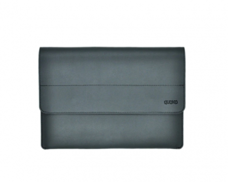 Husa laptop 13" din piele ecologica, Skilleather, compatibila cu MacBook Air si Dell XPS, neagra [3]