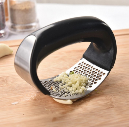 Presa pentru usturoi si ghimbir, EVNC, Garlic Crusher, din otel inoxidabil [4]