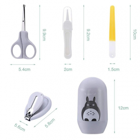Kit de ingrijire si igiena pentru bebelusi, ADM, Baby Grooming, 4 piese, gri [5]