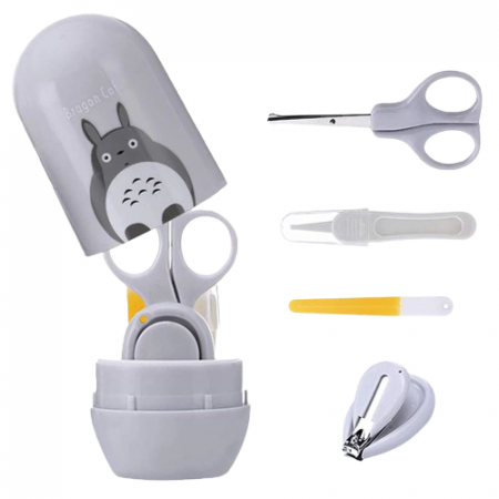 Ingrijire personala - Kit de ingrijire si igiena pentru bebelusi, ADM, Baby Grooming, 4 piese, gri