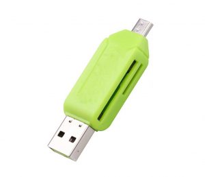 Card reader Memo Switch, USB 2.0 si microUSB, verde [1]