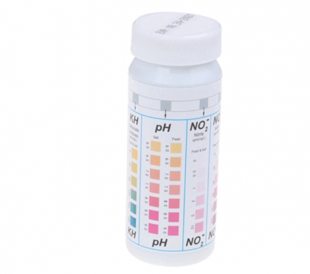 Tester hartie pentru duritatea apei, benzi 5 in 1 pentru pH, clor, nitrati, nitriti si duritate totala [3]