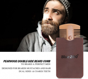 Pieptene de barba si mustata, GMO, Duo Blue-Zoo, anti-static [3]