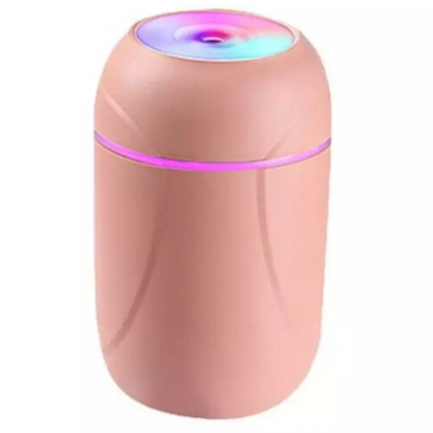 Aparat umidificare si purificare aer, CRM, difuzor de apa si ulei aromatizat, 300 ml, ultrasonic, portabil, roz [2]