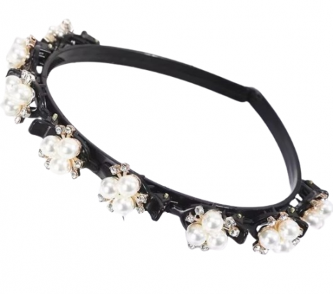 Accesorii pentru cap si par - Bentita pentru par cu clame atasate, EVNC, Unisex Alice Hairband