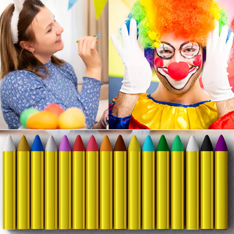 Body Paint Art – Kit Machiaj Copii 16 Culori Pigmentate, CRM, Creioane Față Corp, Non-Toxic, Petreceri & Carnaval [0]