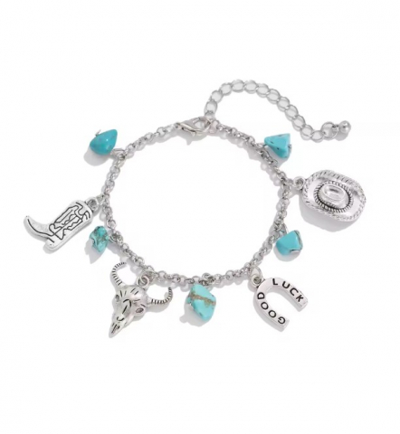 Fashion - Bratara cu 4 Charmuri EVNC - Western Retro Choker