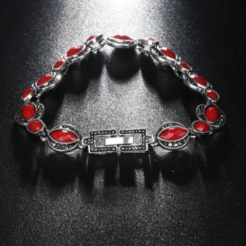 Bratari - Bratara eleganta pentru femei, CRM, rosie, 21 cm