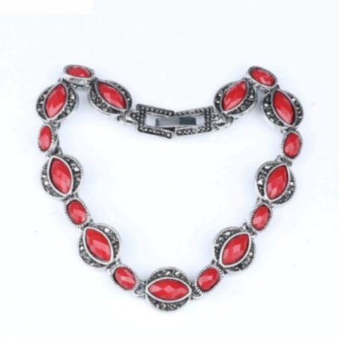 Bratara eleganta pentru femei, CRM, rosie, 21 cm [2]