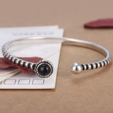 Bratara Meyrroyu, CRM, trendy, clasica, pentru femei, reglabila, argintie [3]