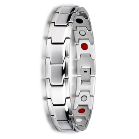 Fashion - Bratara pentru barbati, CRM, magnetica, eleganta, ajustabila, silver, 20 cm