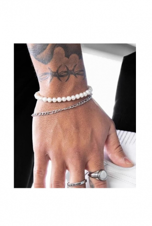 Bratara pentru barbati, EVNC, Men Jewelry, perle de 4mm [2]