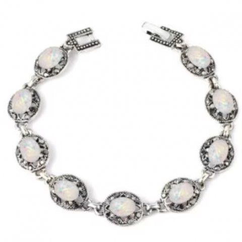 Brățară pentru Femei, CRM, Opal Alb, Argintie – Accesoriu Elegant [1]