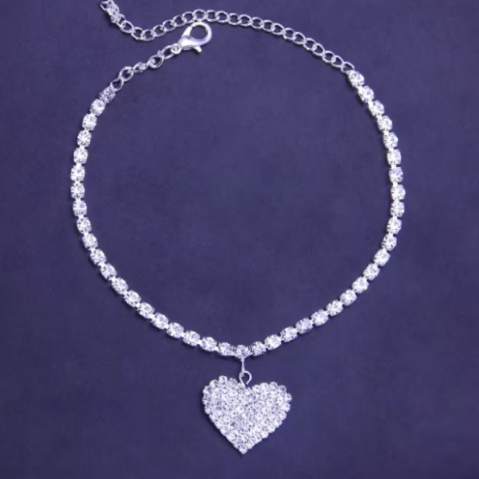Brățară pentru Gleznă SilverHeart, CRM, Model Vară, Reglabilă, Argintie [1]