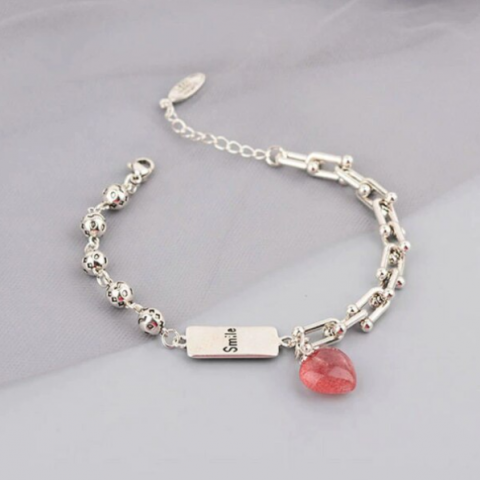 Bratara Smile, CRM, Sweet Heart, Argintie, 23 cm [4]