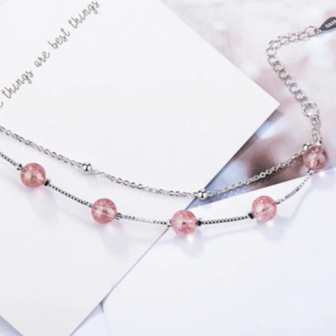 Bratara Star Pink, CRM, dubla, ajustabila, 18 cm [4]