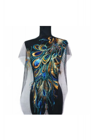 Accesorii vestimentare - Broderie personalizată pentru rochii EVNC Phoenix Feather - Eleganță și unicitate