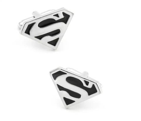 Accesorii vestimentare - Butoni camasa, ADM, model Superman, otel inoxidabil