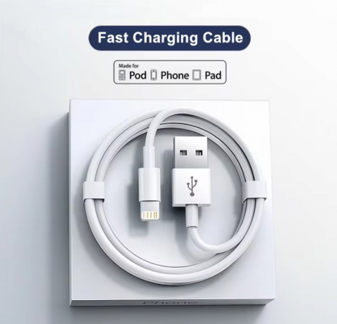 Cablu USB to Lightning, 3 metri, Alb pentru iPhone [1]
