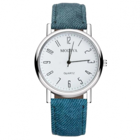 Ceas casual pentru fete si femei, CRM, unisex, curea albastra [1]