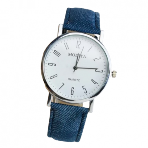 Ceas casual pentru fete si femei, CRM, unisex, curea albastra [0]