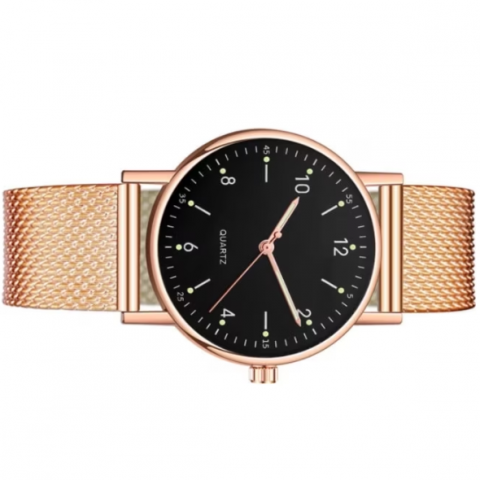 Ceas elegant pentru fete si femei, CRM, negru-roze [2]