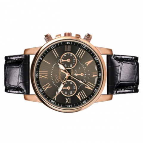 Ceas elegant, CRM, Unisex, Curea Neagră [2]