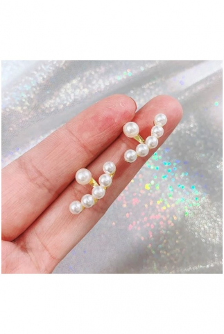 Cercei aurii cu perle EVNC – Vanila Pearly | Eleganță și rafinament [1]