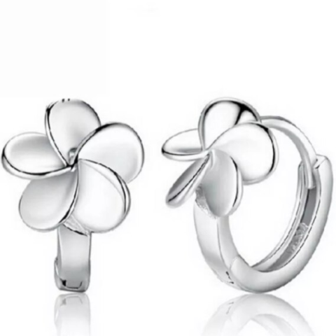 Cercei - Cercei pentru fetite, CRM, model floare delicata, argintii