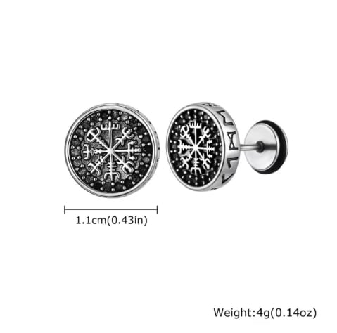 Cercei Viking, ADM, negri-argintii, simboluri nordice [1]