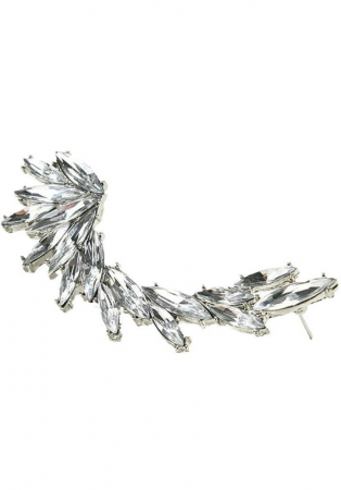 Cercel cu prindere clip pentru ureche, EVNC, Eye Crystal Earrring, 1buc [4]