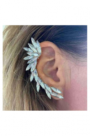Cercel cu prindere clip pentru ureche, EVNC, Eye Crystal Earrring, 1buc [2]