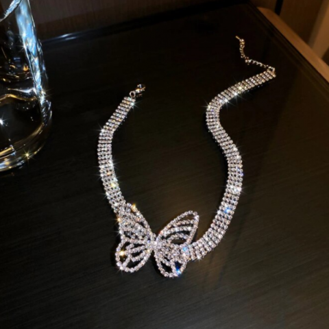 Choker Butterfly, CRM, Argintiu [4]
